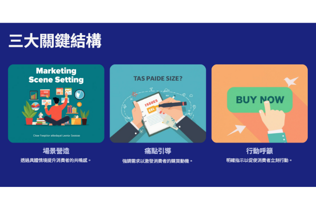 三個關鍵結構:場景+痛點+行動呼籲